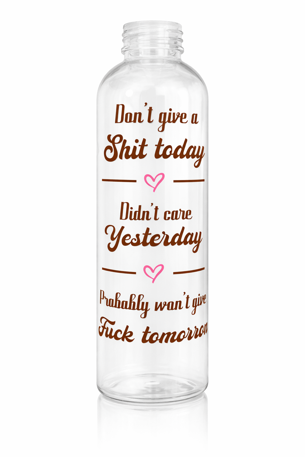 Zero F*cks Given Daily Plastic Bottle