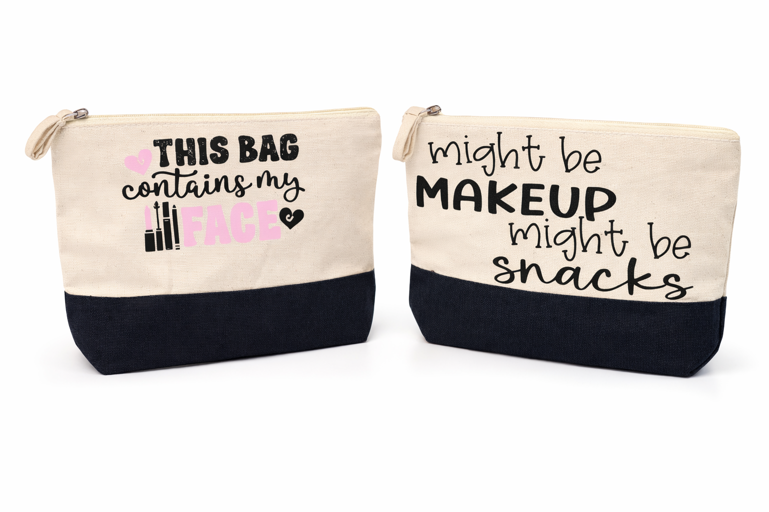 The Sass & Snacks makeup bag duo